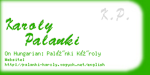 karoly palanki business card